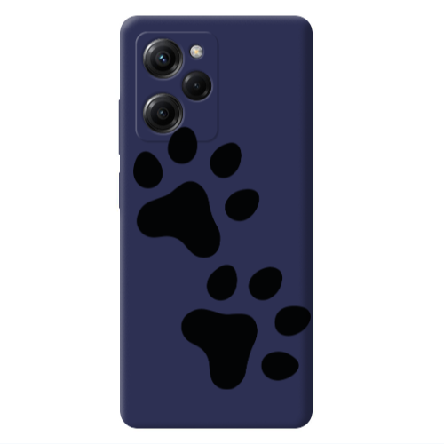 Xiaomi Poco X5 Pro Paws Dark blue Colored Silicone TPU Θήκη