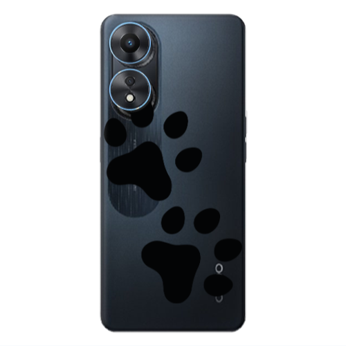 Oppo A 98 Paws Transparent Silicone TPU Θήκη