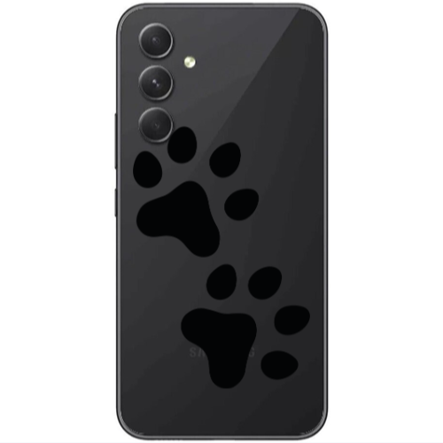 Samsung Galaxy A25 Paws Transparent Silicone TPU Θήκη