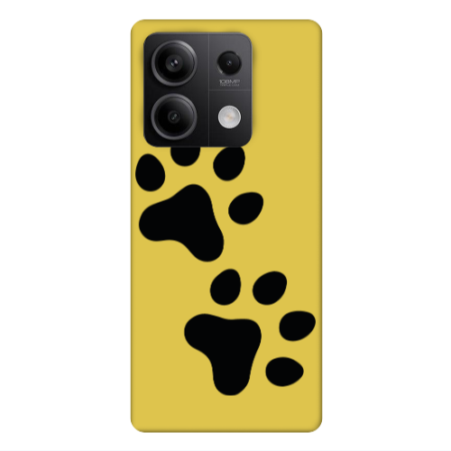 Xiaomi Redmi Note 13 5G Paws Yellow Colored Silicone TPU Θήκη