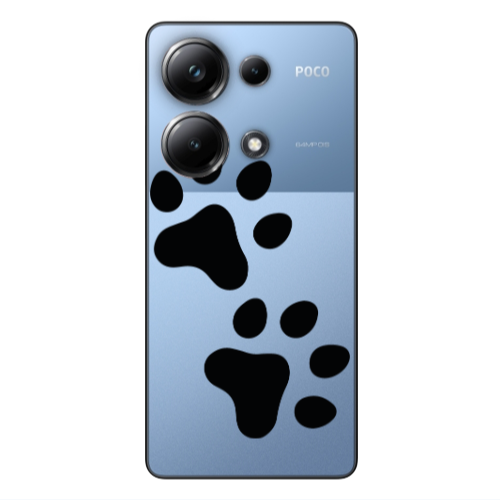 Xiaomi Poco M6 Pro 4G Paws Transparent Silicone TPU Θήκη