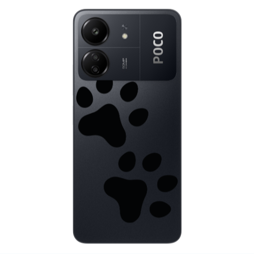 Xiaomi Poco C65 Paws Transparent Silicone TPU Θήκη