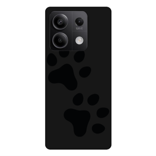 Xiaomi Redmi Note 13Pro 5G Paws Black Colored Silicone TPU Θήκη