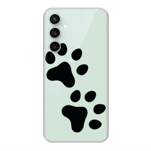 Samsung S24 FE Paws Transparent Silicone TPU Θήκη