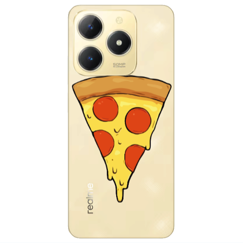 Realme C61 Pizza Slice Transparent Silicone TPU Θήκη