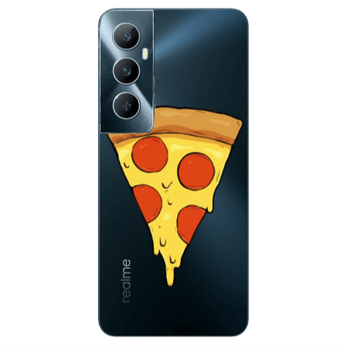 Realme C65 Pizza Slice Transparent Silicone TPU Θήκη
