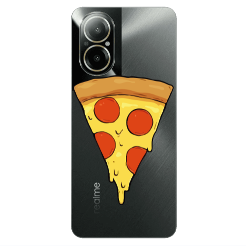 Realme C67 Pizza Slice Transparent Silicone TPU Θήκη