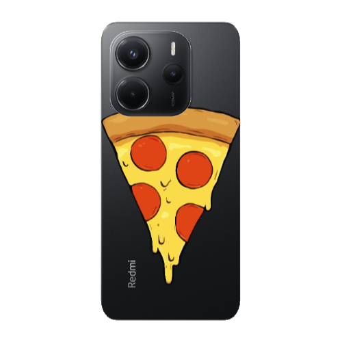 Xiaomi Redmi Note 14 Pizza Slice Transparent Silicone TPU Θήκη