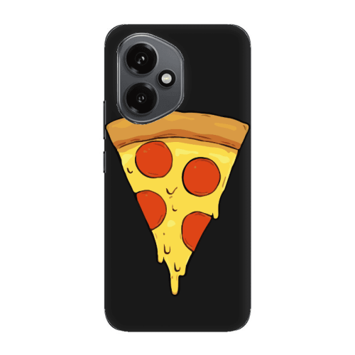Honor Magic 400 Pizza Slice Black Colored Silicone TPU Θήκη