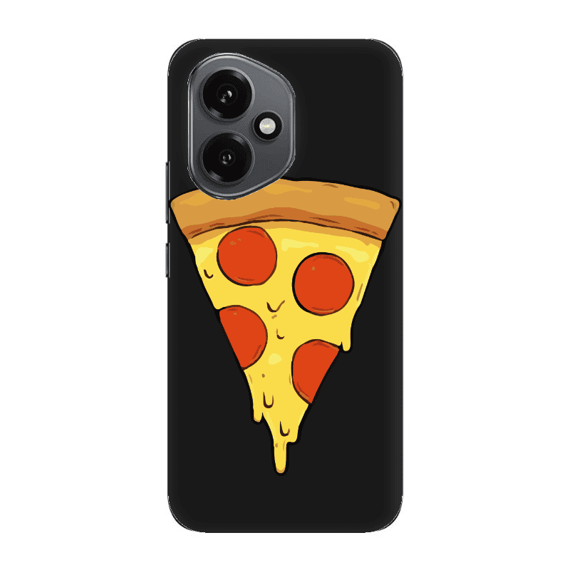 Honor Magic 400 Pizza Slice Black Colored Silicone TPU Θήκη