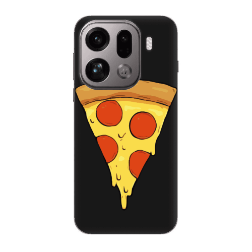 Oppo Find X9 Pro Pizza Slice Black Colored Silicone TPU Θήκη