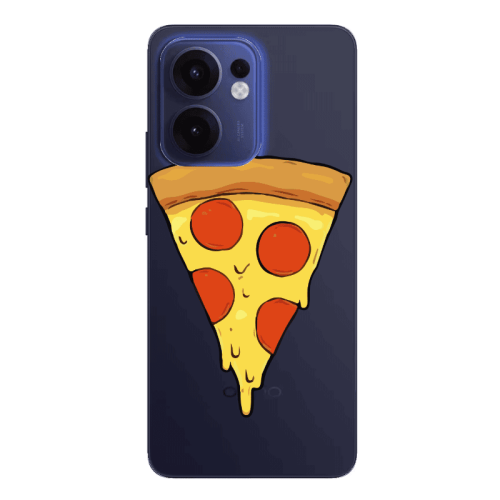 Oppo Reno 13 F Pizza Slice Transparent Silicone TPU Θήκη