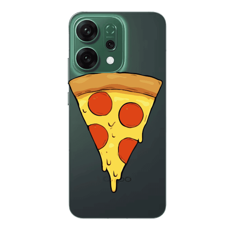 Oppo RENO 14 Pizza Slice Transparent Silicone TPU Θήκη