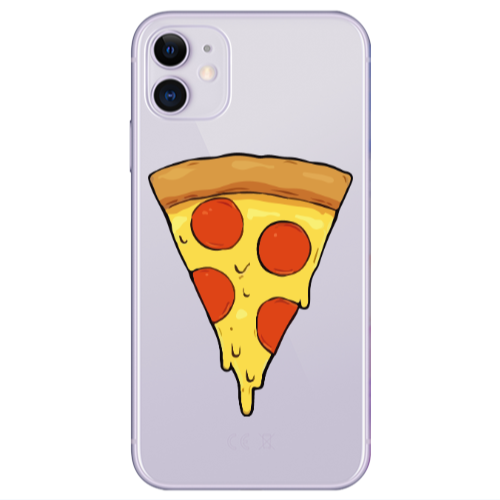 Apple iPhone 11  Pizza Slice Transparent Silicone TPU Θήκη