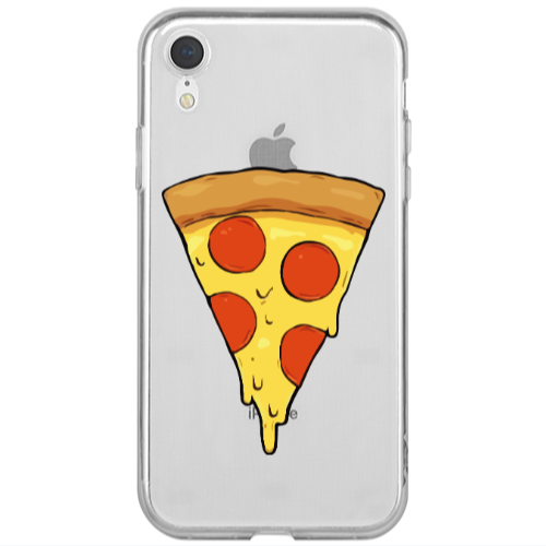 Apple iPhone Xr Pizza Slice Transparent Silicone TPU Θήκη