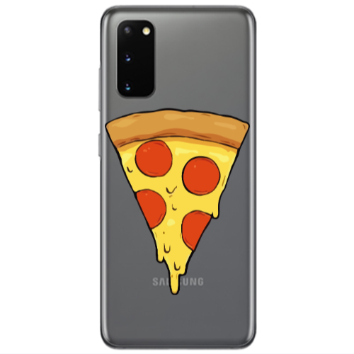 Samsung S20 Pizza Slice Transparent Silicone TPU Θήκη