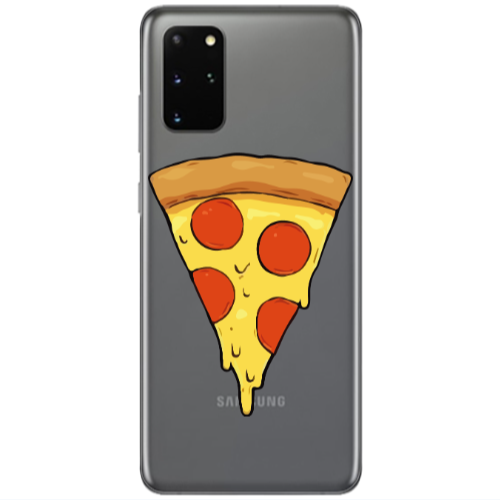 Samsung S20 Plus Pizza Slice Transparent Silicone TPU Θήκη