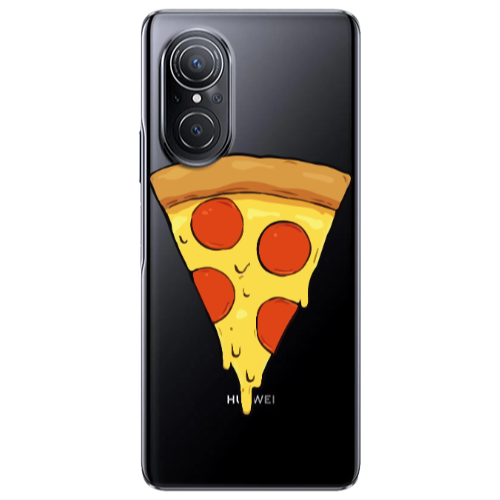 Huawei Nova 9 SE Pizza Slice Transparent Silicone TPU Θήκη