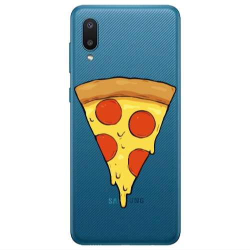 Samsung A02 Pizza Slice Transparent Silicone TPU Θήκη