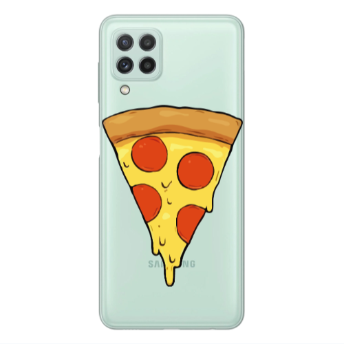 Samsung A22 4G Pizza Slice Transparent Silicone TPU Θήκη
