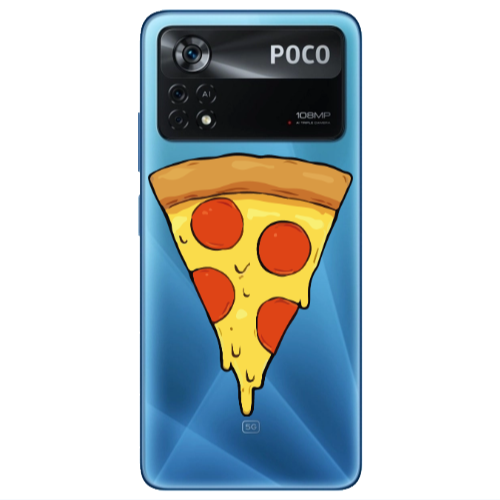 Xiaomi Poco X4 Pro Pizza Slice Transparent Silicone TPU Θήκη
