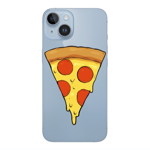 Apple iPhone 14  Pizza Slice Transparent Silicone TPU Θήκη