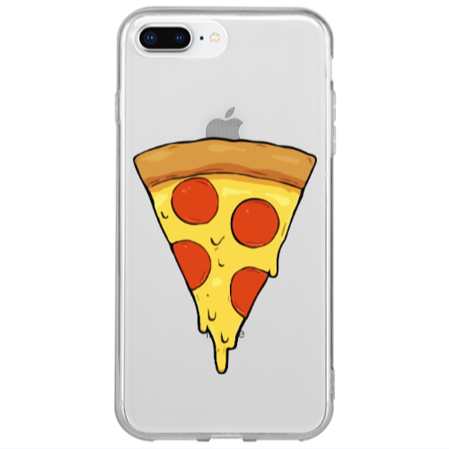 Apple iPhone 7 Plus Pizza Slice Transparent Silicone TPU Θήκη