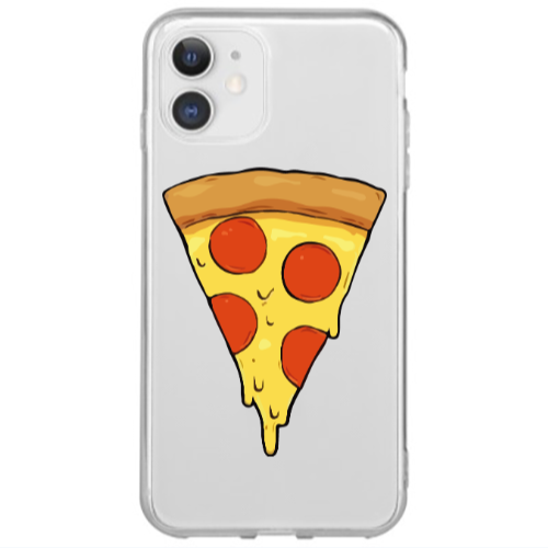 Apple iPhone 12 Mini Pizza Slice Transparent Silicone TPU Θήκη