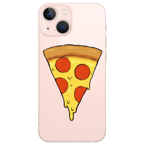 Apple iPhone 13 Mini Pizza Slice Transparent Silicone TPU Θήκη