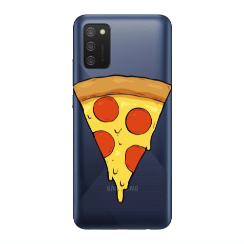 Samsung A03S Pizza Slice Transparent Silicone TPU Θήκη