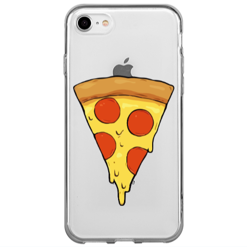 Apple iPhone SE 2020 Pizza Slice Transparent Silicone TPU Θήκη