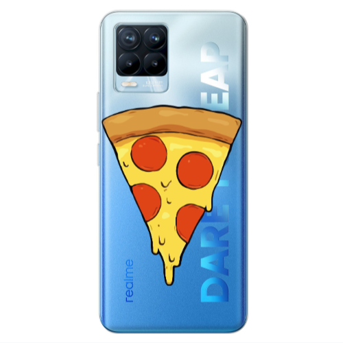 Realme 8 Pro Pizza Slice Transparent Silicone TPU Θήκη