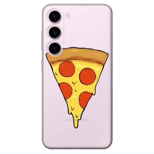 Samsung S23 Plus Pizza Slice Transparent Silicone TPU Θήκη