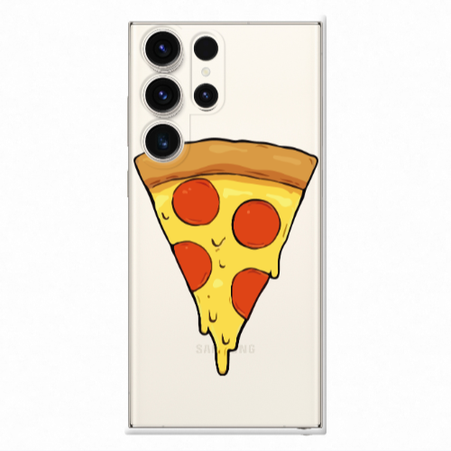 Samsung S23 Ultra Pizza Slice Transparent Silicone TPU Θήκη