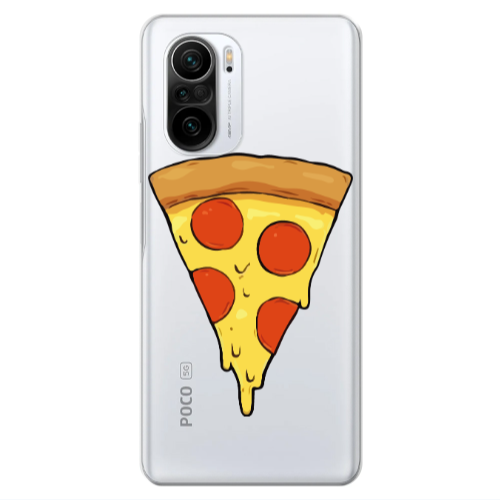 Xiaomi Poco F3 Pizza Slice Transparent Silicone TPU Θήκη