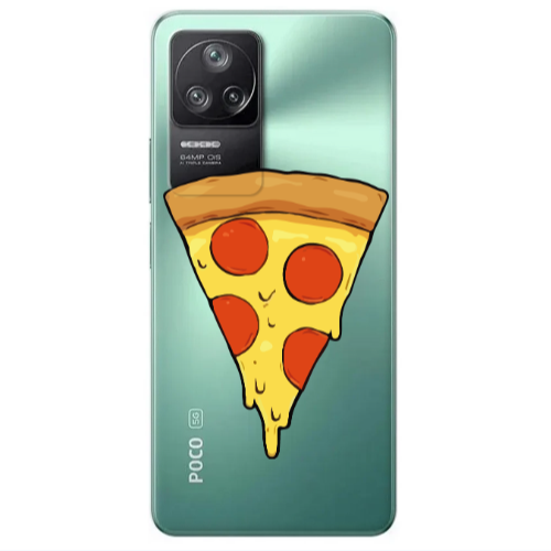 Xiaomi Poco F4 Pizza Slice Transparent Silicone TPU Θήκη