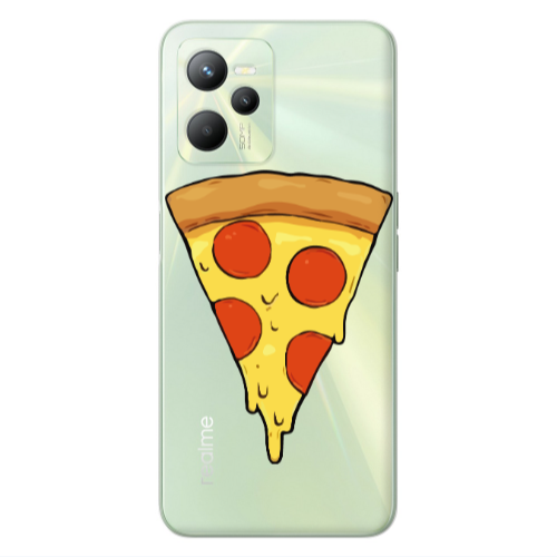 Realme C35 Pizza Slice Transparent Silicone TPU Θήκη