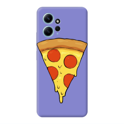 Xiaomi Redmi Note 12 4G Pizza Slice Purple Colored Silicone TPU Θήκη
