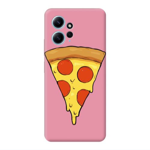 Xiaomi Redmi Note 12 4G Pizza Slice Pink Colored Silicone TPU Θήκη
