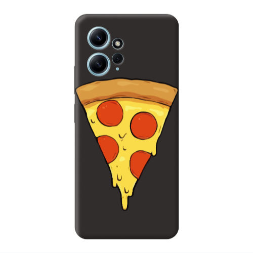Xiaomi Redmi Note 12 4G Pizza Slice Black Colored Silicone TPU Θήκη