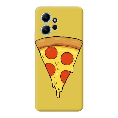 Xiaomi Redmi Note 12 4G Pizza Slice Yellow Colored Silicone TPU Θήκη