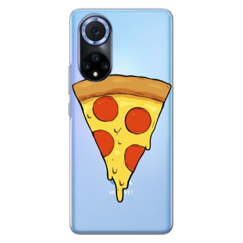 Huawei Nova 9 Pizza Slice Transparent Silicone TPU Θήκη