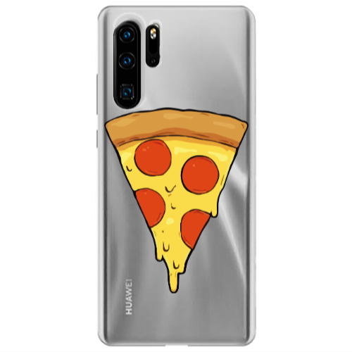 Huawei P30 Pro Pizza Slice Transparent Silicone TPU Θήκη