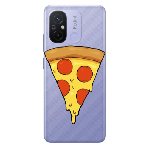 Xiaomi Redmi 12C Pizza Slice Transparent Silicone TPU Θήκη