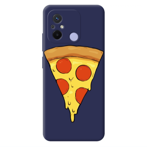 Xiaomi Redmi 12C Pizza Slice Dark blue Colored Silicone TPU Θήκη