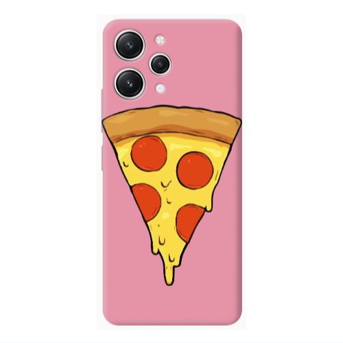 Xiaomi Redmi 12 Pizza Slice Pink Colored Silicone TPU Θήκη
