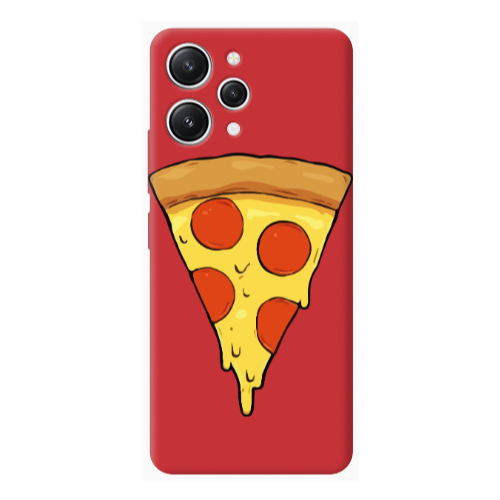 Xiaomi Redmi 12 Pizza Slice Red Colored Silicone TPU Θήκη