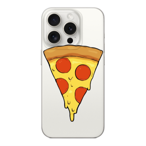 Apple iPhone 15 Pro Max Pizza Slice Transparent Silicone TPU Θήκη