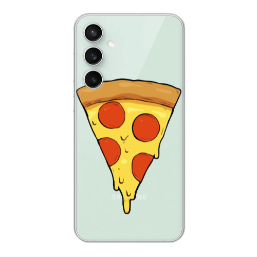 Samsung S23FE Pizza Slice Transparent Silicone TPU Θήκη