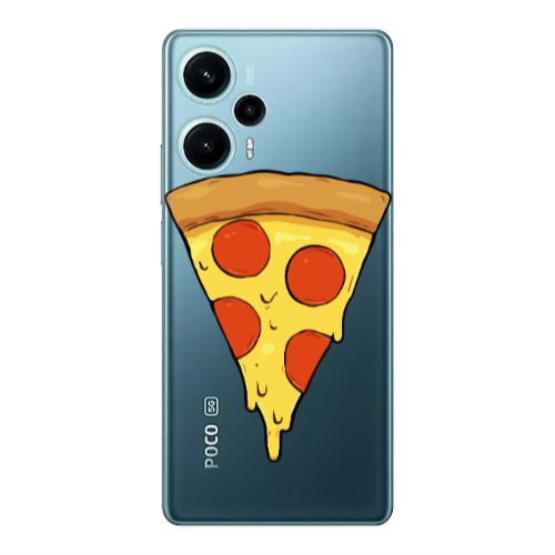 Xiaomi Poco F5 Pizza Slice Transparent Silicone TPU Θήκη